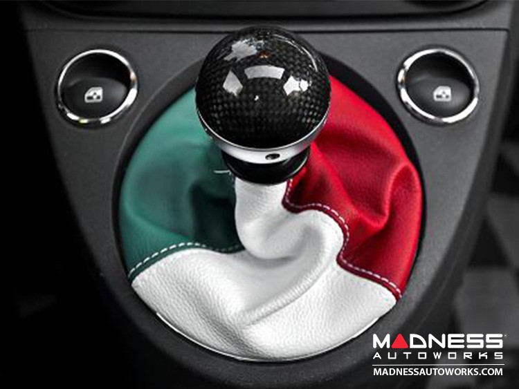 FIAT 500 Gear Shift Boot Italian Colors Leather